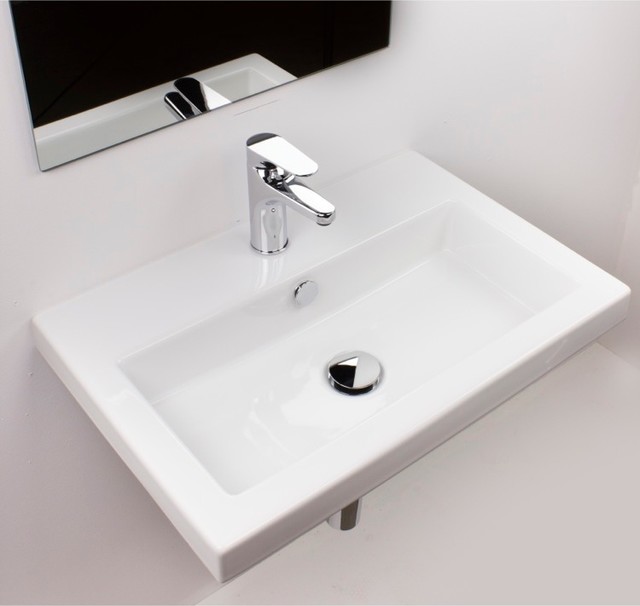 Beautiful Wall Mount Ceramic Bathroom Sink - Modern - Bathroom Sinks ...